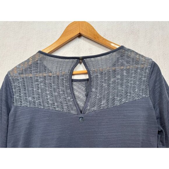 Kuhl Tunic Top 8425 Dusty Blue Long Sleeve Shirt Keyhole Back Women's Medium M - Picture 4 of 10